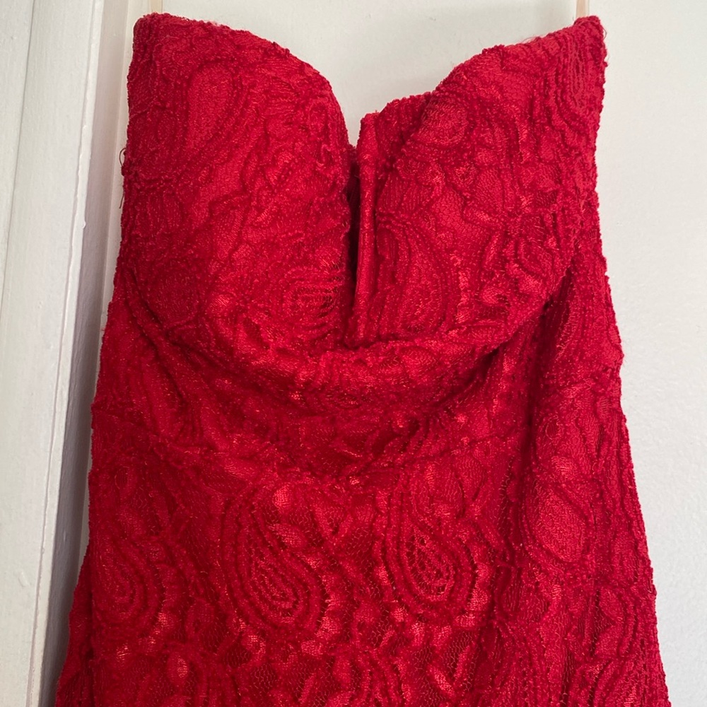 Strapless Red Dress